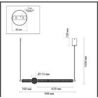 Подвесная люстра Odeon Light Crystal 5007/28L