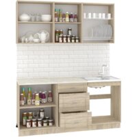 Готовая кухня Кортекс-мебель Корнелия Ретро 1.7м (ясень белый/марсель)