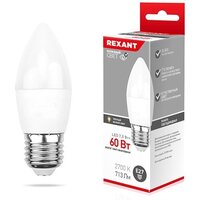 Светодиодная лампочка Rexant CN E27 7.5 Вт 2700 К 604-020