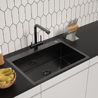 Кухонная мойка ARFEKA ECO AR 700*500 BLACK PVD NANO DECOR MILLET GRAINS