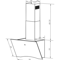 Кухонная вытяжка Weissgauff Assy 60 TC BL