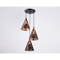 Подвесная люстра Ambrella light Traditional TR8435/3 BK/FGD (черный/золото)
