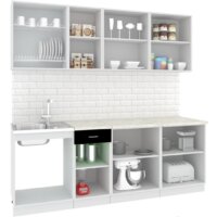Готовая кухня Кортекс-мебель Корнелия Экстра 2.2м (дуб сонома/венге/королевский опал)