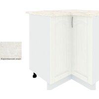 Шкаф напольный Кортекс-мебель Корнелия Ретро НШУ угловой (ясень белый/королевский опал)