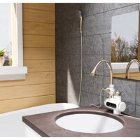 Проточный электрический водонагреватель кран+душ Mixline WH-004 (белый)