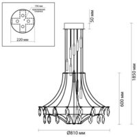 Подвесная люстра Odeon Light Flamenco 6699/51L