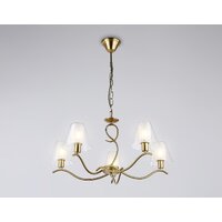 Подвесная люстра Ambrella light LH57091/5 BS/FR (латунь/белый матовый)