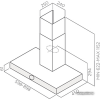 Кухонная вытяжка Jetair Touch BL/A/60 (PRF0099977)