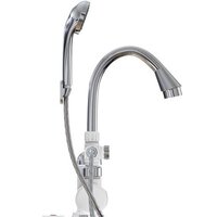 Проточный электрический водонагреватель кран+душ Mixline WH-004 (белый)