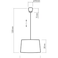 Подвесная люстра TK Lighting Maja black 1885
