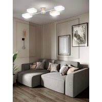 Припотолочная люстра Aitin Pro X3363/4 (белый/дерево)