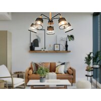 Люстра средней высоты Ambrella light TR4741/5 BK/LW