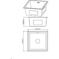 Кухонная мойка Diadonna DS4444B