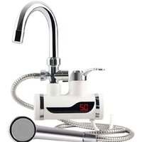 Проточный электрический водонагреватель кран+душ Saniteco WM-001-C2 с душем (белый)