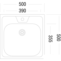 Кухонная мойка Ukinox Стандарт STD500.500 ---4C 0C-
