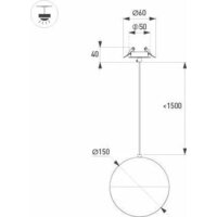 Подвесная люстра Arlight SP-EMISFERO-HANG-BUILT-R150-11W Warm3000 GD 170deg 056592