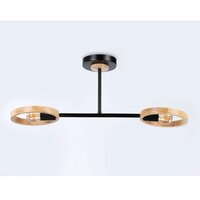 Люстра средней высоты Ambrella light Traditional TR8244/2 BK/LWD (черный/светлое дерево)