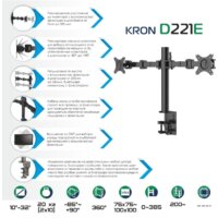 Кронштейн для монитора Onkron D221E (черный)