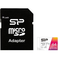Карта памяти Silicon-Power Elite microSDXC SP064GBSTXBV1V20SP 64GB