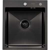 Кухонная мойка ARFEKA ECO AR 450*500 BLACK PVD NANO DECOR