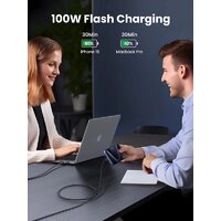 Кабель Ugreen L512 USB Type-C - USB Type-C 45063 (1 м, черный)