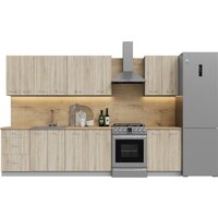 Готовая кухня Кортекс-мебель Корнелия Лира 2.5 (дуб сонома/дуб бунратти)