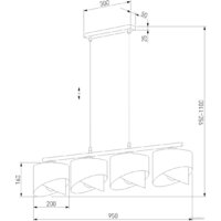 Подвесная люстра TK Lighting 4822 Grant White