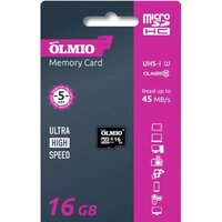 Карта памяти Olmio microSDHC 16GB Class 10 UHS-I