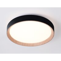 Светильник-тарелка Ambrella light FZ1324 (черный/светлое дерево)