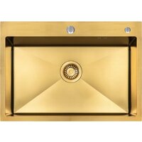 Кухонная мойка ARFEKA ECO AR 700*500 GOLD PVD NANO DECOR