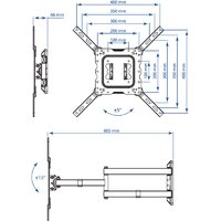 Кронштейн для телевизора Kromax DIX-18W (белый)