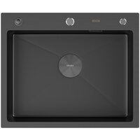 Кухонная мойка ARFEKA Eco AR 600*500 POP-UP BLACK PVD NANO