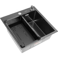 Кухонная мойка ARFEKA Eco AR мойка 500*500, коландер G, дозатор Black Decor Millet