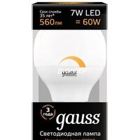 Светодиодная лампочка Gauss Globe-dim E14 7 Вт 3000 К 105101107-D