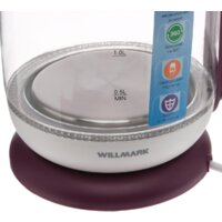 Электрический чайник Willmark WEK-1704G (белый/фиолетовый)