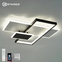 Припотолочная люстра Estares Lamparas 90W 3L-APP-500x500x70-WHITE/BLACK/WHITE-220-IP20