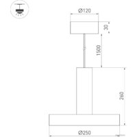 Люстра средней высоты Arlight SP-ERIC-R250-8W Warm3000 035930