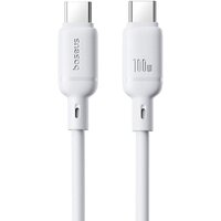 Кабель Baseus Silky Series Fast Charging Cable 100W USB Type-C - USB Type-C (1 м, белый)