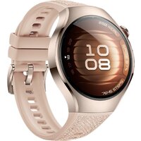 Умные часы Huawei Watch 5 42 мм (песочный, с бежевым силиконовым ремешком, международная версия)