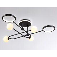 Люстра средней высоты Ambrella light Comfort FL66232/6 BK (черный)