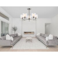 Подвесная люстра Ambrella light LH57001/5 SN/FR (никель/белый матовый)