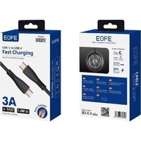 Кабель EOFE CC21 USB Type-C - USB Type-C (1 м, черный)