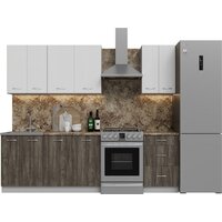 Готовая кухня Кортекс-мебель Корнелия Лира 1.9 (белый/орех элия/мадрид)