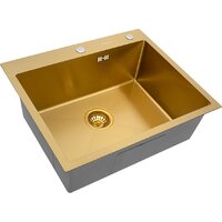 Кухонная мойка ARFEKA Eco AR 600*500 Golden PVD Nano