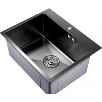 Кухонная мойка Mixline Pro 552935 (черный графит, с сифоном)