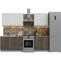 Готовая кухня Кортекс-мебель Корнелия Лира 2.0 (белый/орех элия/мадрид)