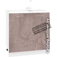 Шкаф напольный Кортекс-мебель Корнелия Лира НШ80м (капучино)