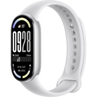 Фитнес-браслет Xiaomi Smart Band 10 (серебристый, с белым силиконовым ремешком, международная версия)