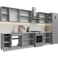Готовая кухня Кортекс-мебель Корнелия Лира 2.6 (дуб сонома/королевский опал)