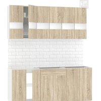 Готовая кухня Кортекс-мебель Корнелия Экстра 1.8 без столешницы (дуб сонома)